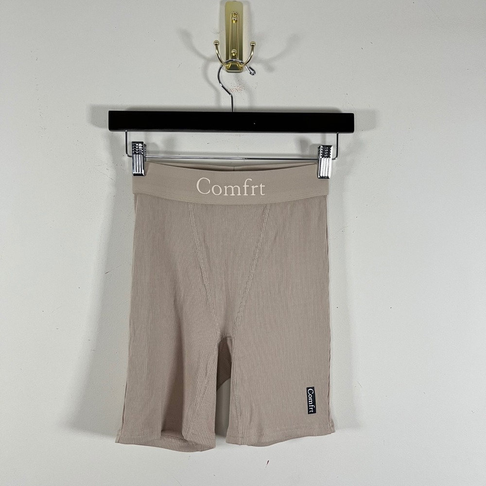Comfrt Rib Contour Boxer Shorts Desert Tan Loungewear Womens XS